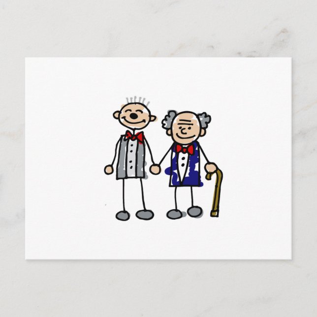 Old Gay Couple Postkarte (Vorderseite)