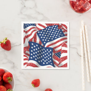 Old Glory All American - USA Flag - 4. Juli Serviette
