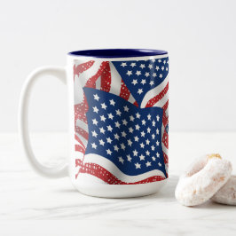 Old Glory All American - USA Flag Patroit Zweifarbige Tasse