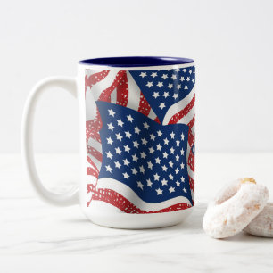 Old Glory All American - USA Flag Patroit Zweifarbige Tasse