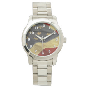 Old Glory American Flag Armbanduhr
