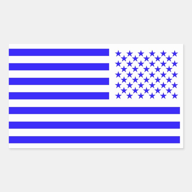 Old Glory Blue  Rechteckiger Aufkleber (Vorderseite)