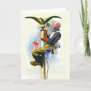 Old Glory Customizable Birthday Card Karte