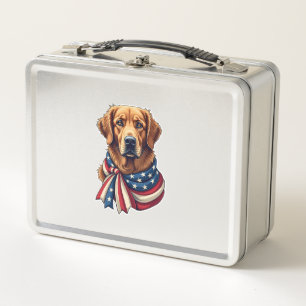Old Glory Golden Retriever Vintage-Shirt 2 Metall Brotdose