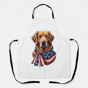 Old Glory Golden Retriever Vintage-Shirt 2 Schürze