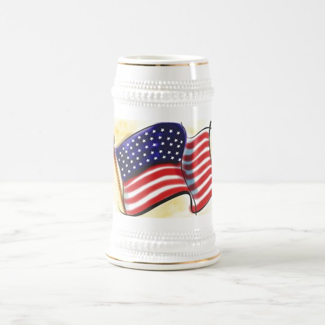 Old Glory Keramik Stein Bierglas (Mittel)