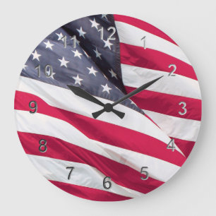 Old Glory....The American Flag. Große Wanduhr