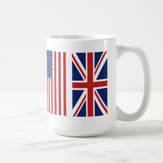 Old Glory und Union Jack Flags. Kaffeetasse (Rechts)