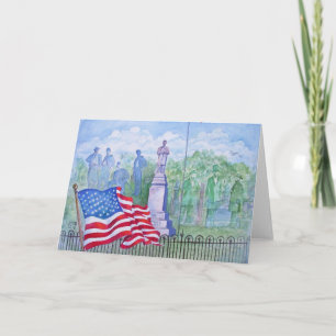 Old Glory weht für die Freiheit Karte