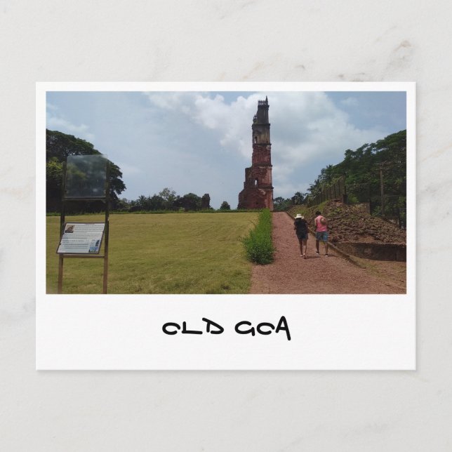 Old Goa (Indien) Postkarte (Vorderseite)
