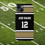 Old Gold Black and White Sports Strip Case-Mate iPhone Hülle<br><div class="desc">Großartiger Gegenstand für den Fan von New Orleans in Ihrem Leben. Altes Gold,  Schwarz und Weiß Fußball Jersey Stil Stripe Design. Die Farben,  die wir für diese Serie von Hüllen ausgewählt haben,  stimmen mit Ihren Lieblingsfarben überein,  wir können sie hier einfach nicht erwähnen. Perfektes Geschenk für Fußballfans.</div>