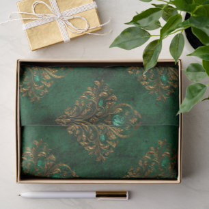 Old Gold Emerald Französisch  Seidenpapier