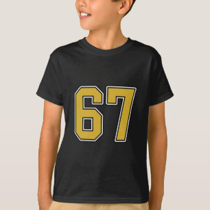 Old Gold Schwarz Weiße Sport Nummer 67 Trikot Unif T-Shirt
