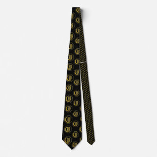Old Gold Wappen Owl Neck Tie Krawatte