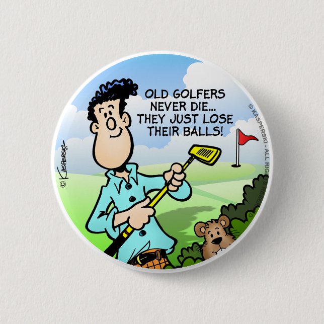 Old Golfer Button (Vorderseite)