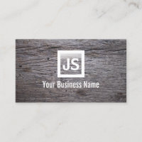 Old Grunge Wood Texture Modern Business Card