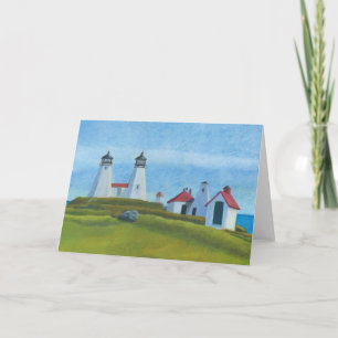 Old Gurnet Lighthouses Dankeskarte