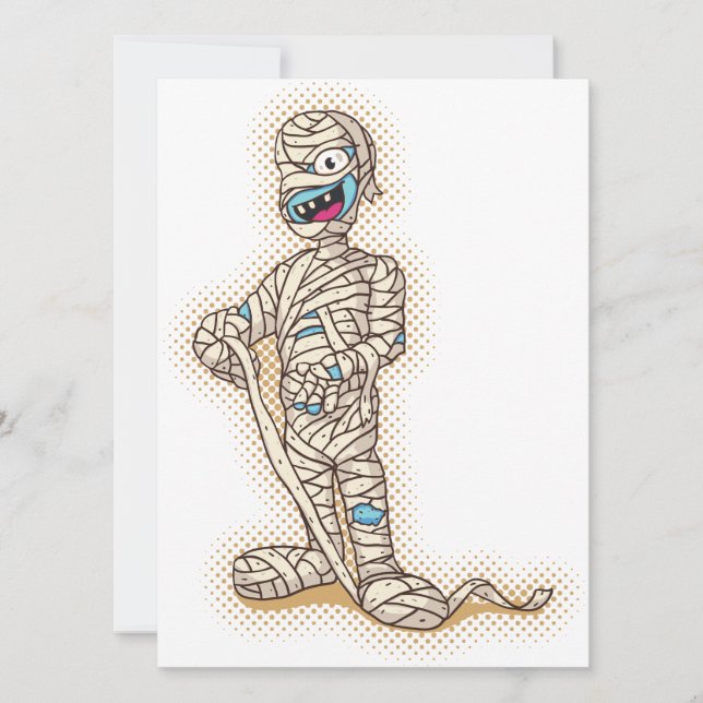 Old Halloween Mummy Karte (Vorderseite)