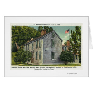 Old Hancock Clark House View, Paul Revere Rode B