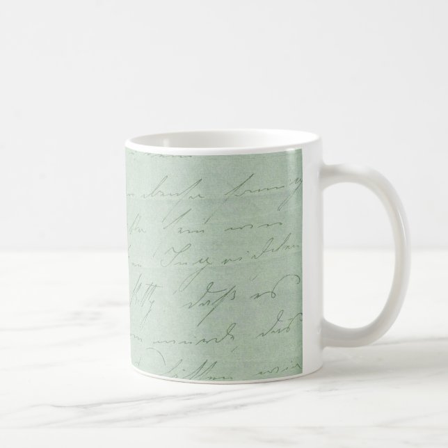 Old handwriting love letters faded antike script kaffeetasse (Rechts)