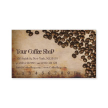 Old Hessian Coffee Bean Foto - Lochkarte
