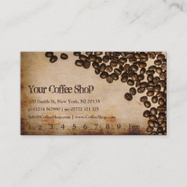 Old Hessian Coffee Bean Foto - Lochkarte Treuekarte
