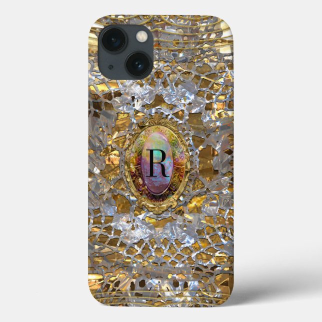 Old Hollywood Chic Elegant Monogram Case-Mate iPhone Hülle (Rückseite)