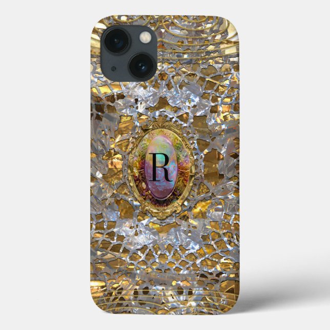 Old Hollywood Chic Tough Elegant Monogram Case-Mate iPhone Hülle (Rückseite)