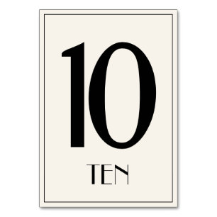 Old Hollywood Style Tischnummer