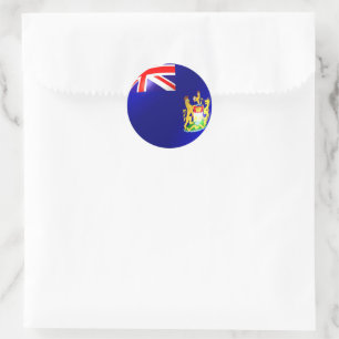 Old Hong Kong Flag Runder Aufkleber
