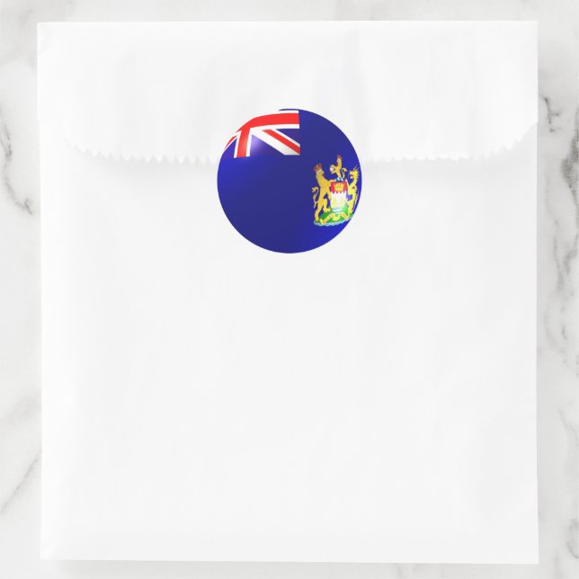 Old Hong Kong Flag Runder Aufkleber (Tasche)