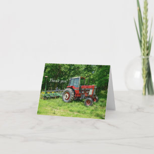 Old International Tractor Thank You Card Dankeskarte