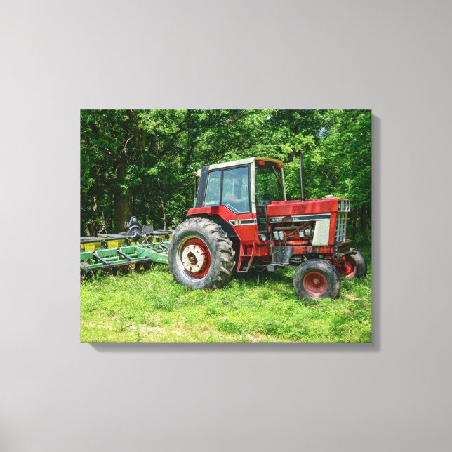 Old International Traktor Leinwanddruck (Vorderseite)
