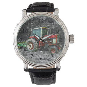 Old International Traktor Painterly Armbanduhr