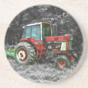 Old International Traktor Painterly Untersetzer