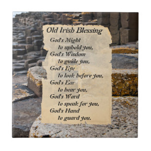 Old Irish Blessing Giants Causeway Ireland Tile Fliese