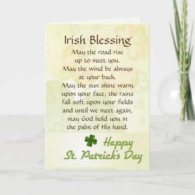 Old Irish Sessing St. Patrick's Day Custom Karte (Vorderseite)