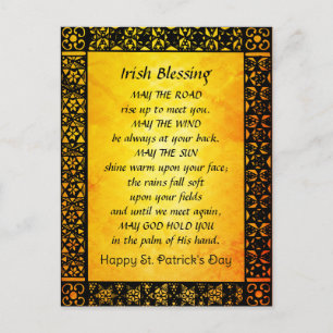 Old Irish Sessing, St. Patrick's Day Postkarte
