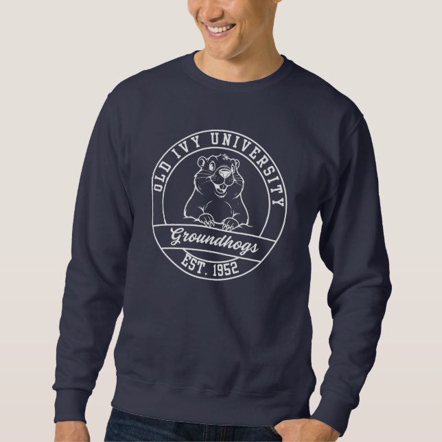 Old Ivy Groundhog Navy Sweatshirt (Devant)
