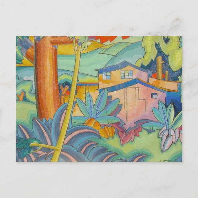 'Old Kahala Zuhause' - Arman Manookian Postcard Postkarte (Vorderseite)