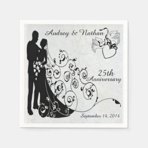Old Lace Anniversary Personalisiert Napkins Serviette