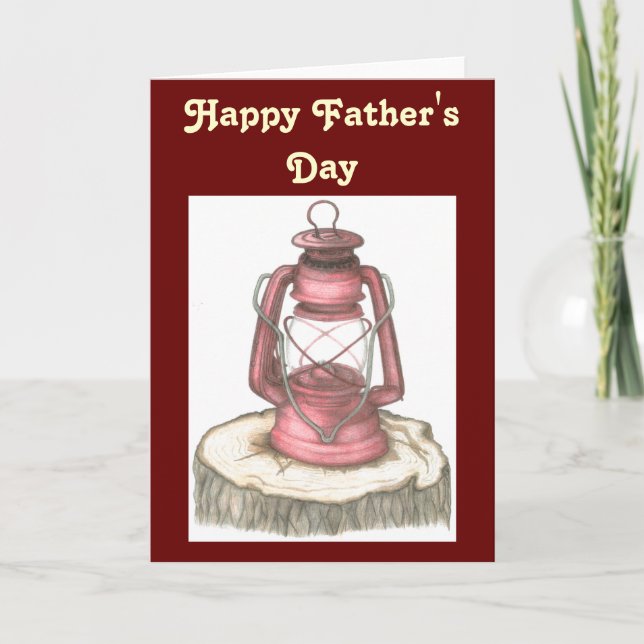 Old Lantern Vatertag Card Karte (Vorderseite)