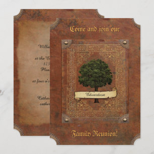 Old Leather Look Family Reunion Einladung