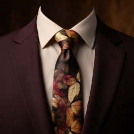 Old Leaves Autumn Colors Krawatte