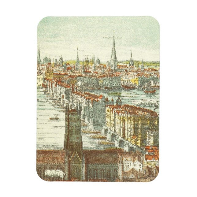 Old London Bridge, England Magnet (Vertikal)