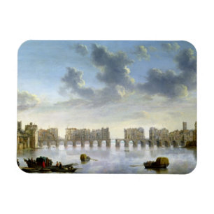 Old London Bridge (oil), c.1630 Magnet