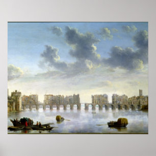 Old London Bridge (oil), c.1630 Poster