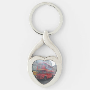 Old London City Bus Heart Keychain Schlüsselanhänger