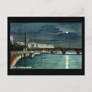 Old London Postcard - Waterloo Bridge Postkarte