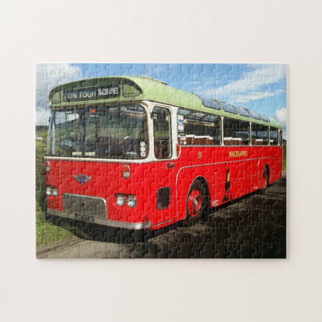 Old Macbraynes Bus auf der Insel Bute Jigsaw Puzz (Horizontal)